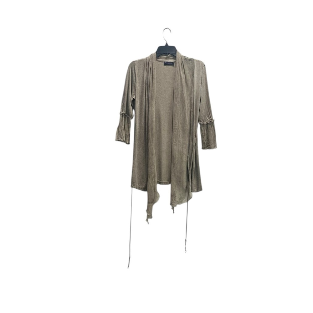 Lungidame Gray Women's Duster Open Cardigan Made in Italy
